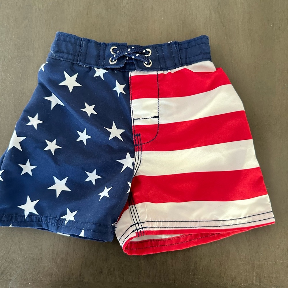 USA Flag Swim Trunks